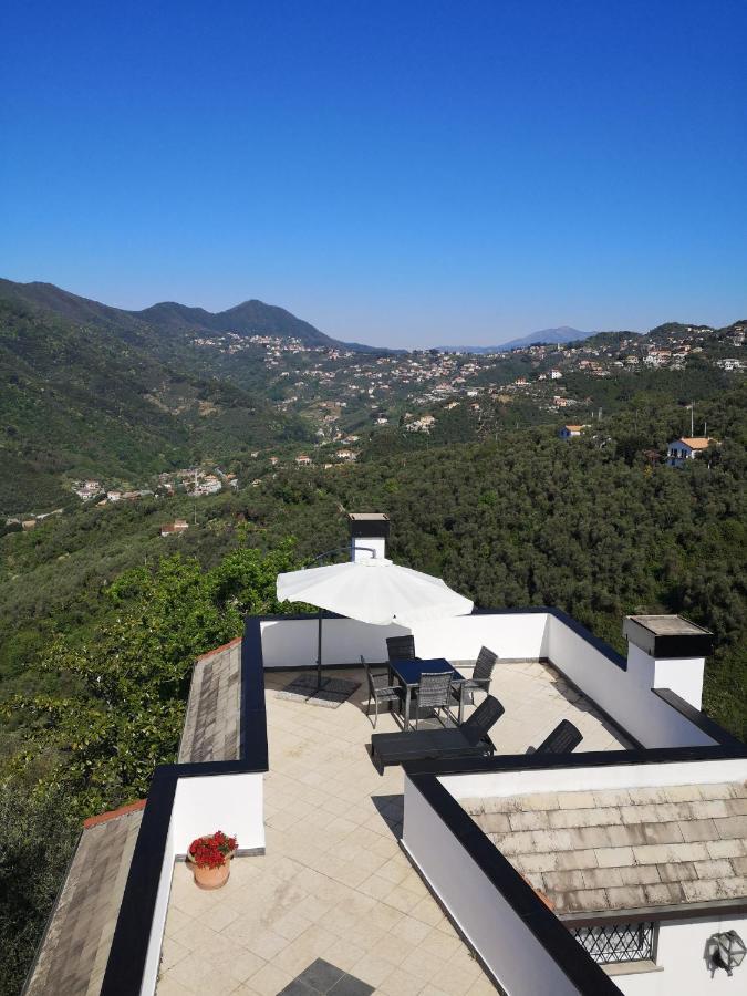 La Vivagna - Casa Vista Mare Tra Gli Ulivi Villa Leivi Екстериор снимка
