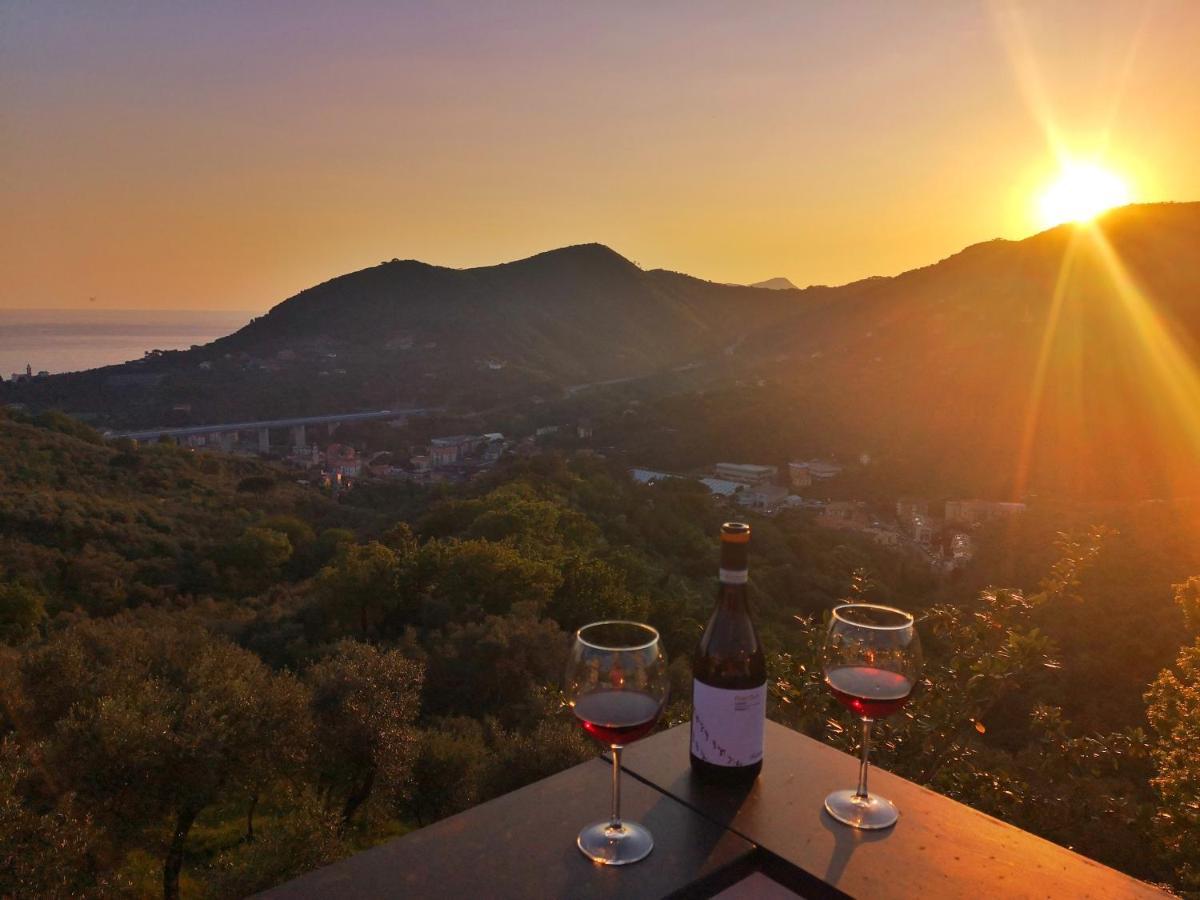 La Vivagna - Casa Vista Mare Tra Gli Ulivi Villa Leivi Екстериор снимка